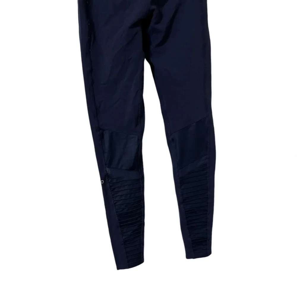ALO YOGA Moto High Rise Blue Leggings